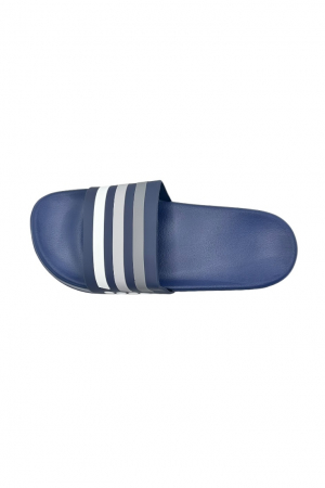 Papuci de plaja sau piscina pentru barbati, Tecos®, albastru cu dungi, marimea 45, 27.5 centimetri,usori, confortabili, cu design modern [2]