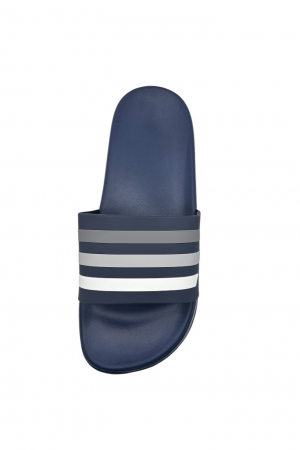 Papuci de plaja sau piscina pentru barbati, Tecos®, albastru cu dungi, marimea 45, 27.5 centimetri,usori, confortabili, cu design modern [5]