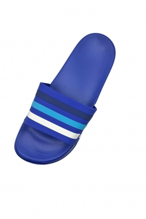Papuci de plaja sau piscina pentru barbati, Tecos®, albastru deschis cu dungi, marimea 45, 27.5 centimetri,usori, confortabili, cu design modern [4]