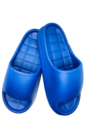 Papuci plaja barbati - Papuci de plaja sau piscina pentru bărbați, TECOS, albastru, marime 40-41, 25 centimetri, talpa comoda