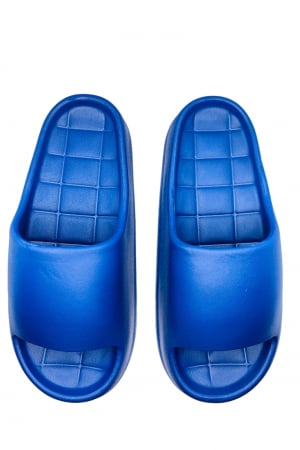 Papuci de plaja sau piscina pentru bărbați, TECOS, albastru, marime 40-41, 25 centimetri, talpa comoda [5]
