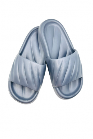 Papuci plaja barbati - Papuci de plaja sau piscina pentru barbati, Tecos®, gri, marimea 44-45, 27.5 centimetri, foarte usori si confortabili