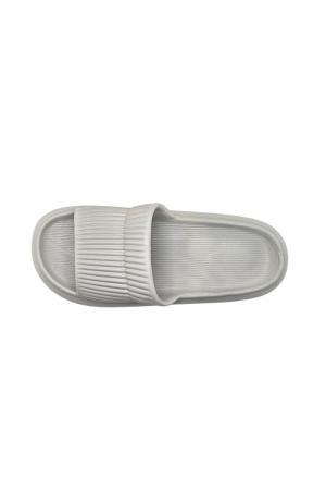 Papuci de plaja sau piscina pentru barbati, Tecos®, gri, marimea 40-41, 26 centimetri, foarte usori si confortabili, model cu striatii [3]