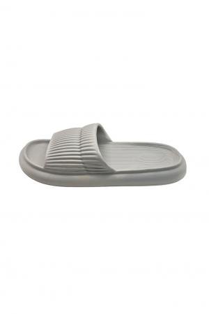 Papuci de plaja sau piscina pentru barbati, Tecos®, gri, marimea 40-41, 26 centimetri, foarte usori si confortabili, model cu striatii [4]