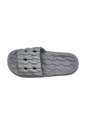 Papuci de plaja sau piscina pentru barbati, Tecos®, gri, marimea 40-41, 26 centimetri, usori, confortabili, aspect impletit [4]
