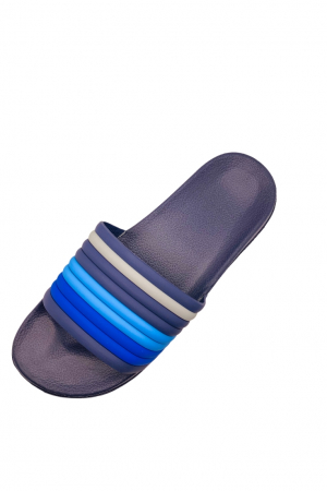 Papuci de plaja sau piscina pentru bărbați, Tecos, albastru, mărimea 40, 26.5 centimetri, bareta multicoloră [3]