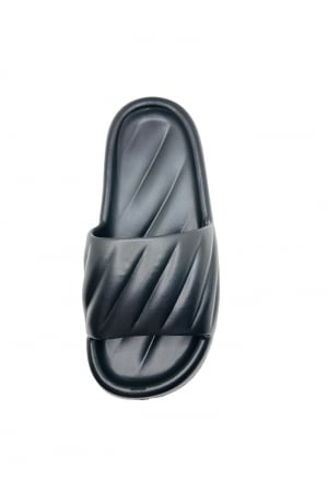 Papuci de plaja sau piscina pentru barbati, Tecos®, negri, marimea 40-41, 25.5 centimetri, foarte usori si confortabili [4]