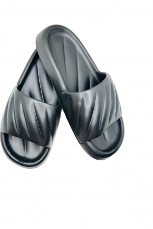 Papuci plaja barbati - Papuci de plaja sau piscina pentru barbati, Tecos®, negri, marimea 40-41, 25.5 centimetri, foarte usori si confortabili
