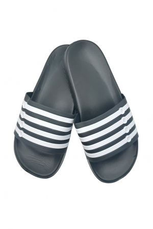 Papuci plaja barbati - Papuci de plaja sau piscina pentru barbati, Tecos®, negru, marimea 40, 25 centimetri,usori, confortabili, cu design modern