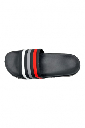 Papuci de plaja sau piscina pentru barbati, Tecos®, negru, marimea 40, 25 centimetri, usori, confortabili, cu design modern [5]
