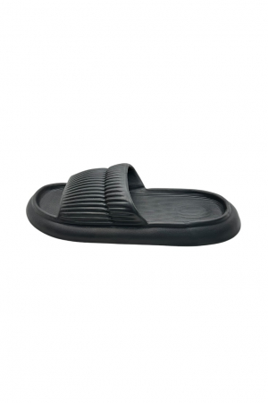 Papuci de plaja sau piscina pentru barbati, Tecos®, negru, marimea 40-41, 26 centimetri, foarte usori si confortabili, model cu striatii [1]