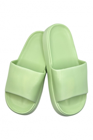 Papuci plaja - Papuci de plaja sau piscina pentru dama de tip Cloud Slides, Tecos®, marime 36-37, ultra usori, verde, 23.5 centimetri