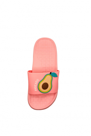 Papuci de plaja sau piscina pentru dama, imprimeu cu avocado, roz, mărimea 40, 25 centimetri [4]