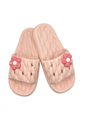 Papuci plaja - Papuci de plaja sau piscina pentru dama, Tecos®, marime 36-37, roz, 24 centimetri, ultra moi si usori, design modern, confortabili, aspect impletit