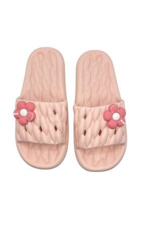 Papuci de plaja sau piscina pentru dama, Tecos®, marime 36-37, roz, 24 centimetri, ultra moi si usori, design modern, confortabili, aspect impletit [5]