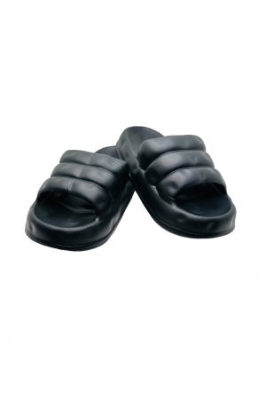 Papuci plaja - Papuci de plaja sau piscina pentru dama, Tecos, marime 40-41, negru, 25.5 centimetri, ultra moi, usori si confortabili, design modern