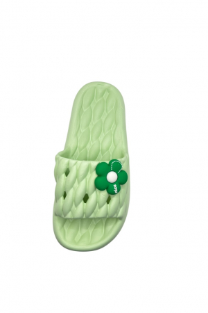 Papuci de plaja sau piscina pentru dama, Tecos®, marime 36-37, verde, 24 centimetri, ultra moi si usori, design modern, confortabili, aspect impletit [4]