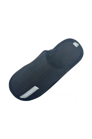 Papuci imblaniti de casa pentru barbati, Tecos®, marime 40-41, negru, talpa foarte comoda, caldurosi, 27 centimetri [1]