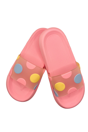Papuci pentru activitati in aer liber, roz cu imprimeu buline, marime 40-41, 25.5 centimetri [0]