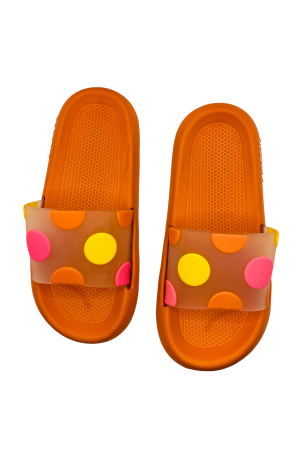 Papuci pentru activitati in aer liber, maro cu imprimeu buline, marime 36-37, 23.5 centimetri [5]