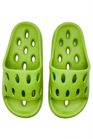 Papuci pentru adulti, Tecos, marime 36-37, verde, foarte usori, talpa anti-alunecare si cu gauri, 24 centimetri [2]