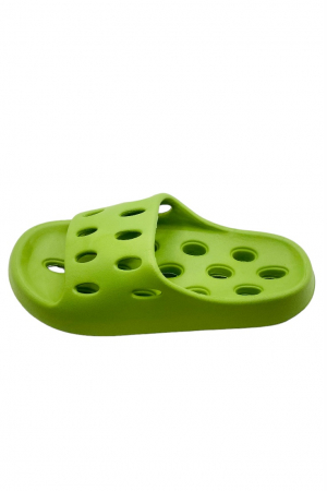 Papuci pentru adulti, Tecos, marime 36-37, verde, foarte usori, talpa anti-alunecare si cu gauri, 24 centimetri [3]