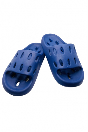 Papuci plaja barbati - Papuci pentru adulti, Tecos, marime 44-45, albastru, foarte usori, talpa anti-alunecare si cu gauri, 27 centimetri