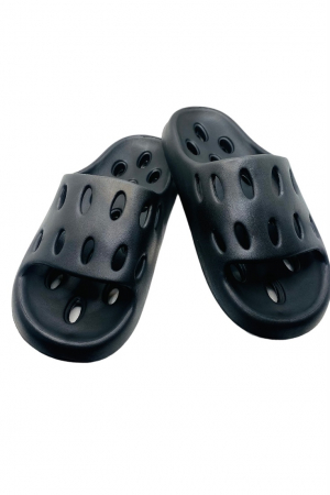 Papuci pentru adulti, Tecos, marime 40-41, negru, foarte usori, talpa anti-alunecare si cu gauri, 26 centimetri [0]