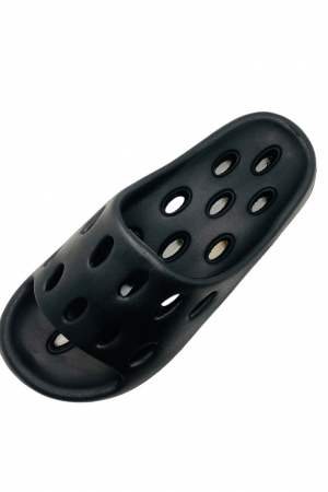 Papuci pentru adulti, Tecos, marime 40-41, negru, foarte usori, talpa anti-alunecare si cu gauri, 26 centimetri [2]