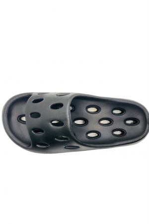 Papuci pentru adulti, Tecos, marime 40-41, negru, foarte usori, talpa anti-alunecare si cu gauri, 26 centimetri [3]