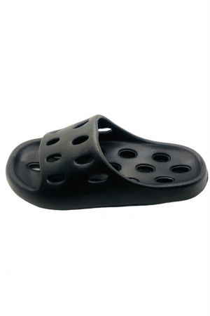 Papuci pentru adulti, Tecos, marime 40-41, negru, foarte usori, talpa anti-alunecare si cu gauri, 26 centimetri [4]