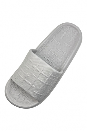 Papuci pentru barbati, Tecos®, gri, marime 40-41, 25.5 centimetri, ultra confortabili, antiderapanti, ideali pentru interior si exterior, model LINE [4]