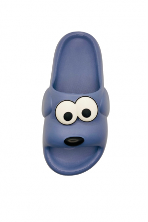 Papuci pentru barbati, Tecos, marime 40-41, albastru, foarte usori, talpa anti-alunecare, imprimeu amuzant 3D, 25.5 centimetri [2]