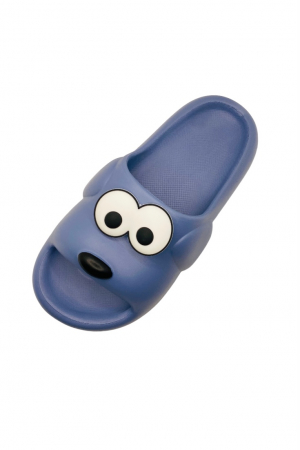 Papuci pentru barbati, Tecos, marime 40-41, albastru, foarte usori, talpa anti-alunecare, imprimeu amuzant 3D, 25.5 centimetri [4]