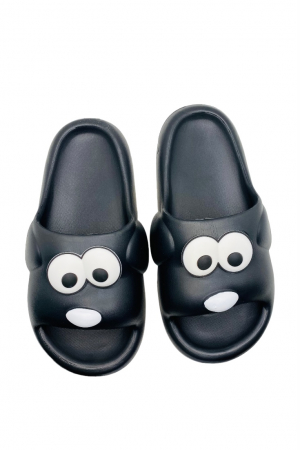 Papuci pentru barbati, Tecos, marime 40-41, negru, foarte usori, talpa anti-alunecare, imprimeu amuzant 3D, 25.5 centimetri [2]