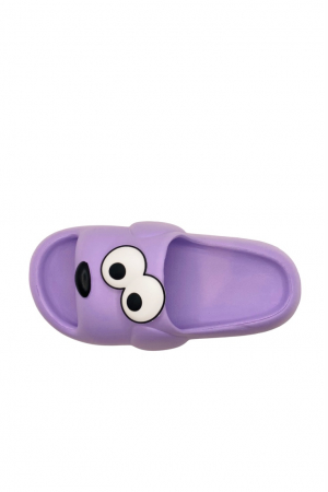 Papuci pentru dama, Tecos, marime 35-36, mov, foarte usori, talpa anti-alunecare, imprimeu amuzant 3D, 23 centimetri [2]