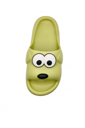 Papuci pentru dama, Tecos, marime 35-36, verde, foarte usori, talpa anti-alunecare, imprimeu amuzant 3D, 23 centimetri [1]