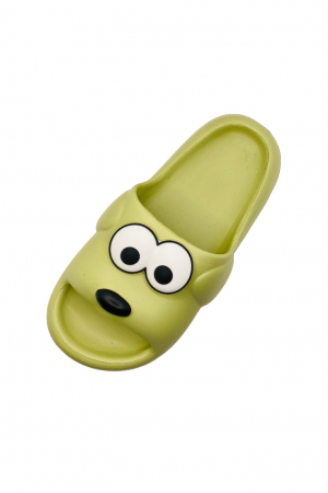 Papuci pentru dama, Tecos, marime 35-36, verde, foarte usori, talpa anti-alunecare, imprimeu amuzant 3D, 23 centimetri [2]