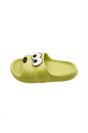 Papuci pentru dama, Tecos, marime 35-36, verde, foarte usori, talpa anti-alunecare, imprimeu amuzant 3D, 23 centimetri [4]