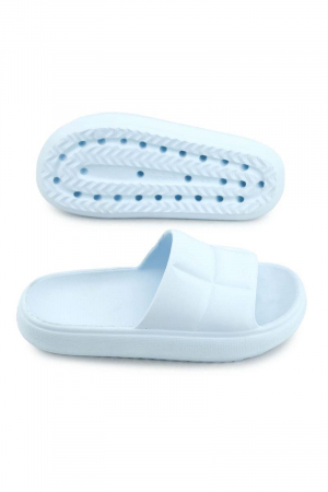 Papuci tip cloud pentru femei, Tecos®, marime 36, albastru, 23 centimetri, realizati din material EVA moale și durabil, ideali pentru casă, duș, plajă sau grădină [1]