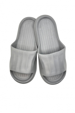 Papuci plaja barbati - Papuci tip Cloud Slides pentru femei și bărbați, Tecos®, gri, marime 40-41, 26 centimetri, ultra confortabili, antiderapanți, ideali pentru interior și exterior