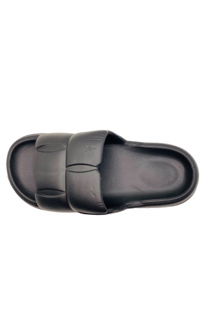 Papuci usori pentru plaja sau piscina, model pufos, negru, mărime 36-37, 24 centimetri [2]
