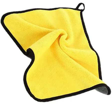 Accesorii Casa - Prosop din microfibra, TECOS, dimensiune 90x60 centimetri, culoare galben, material absorbant
