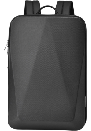 Rucsac business antifurt pentru laptop 15.6", Cracos®, carcasa dura impermeabila, cu port de incarcare USB, 45X9X30 cm, expandabila cu 6 cm, negru [4]