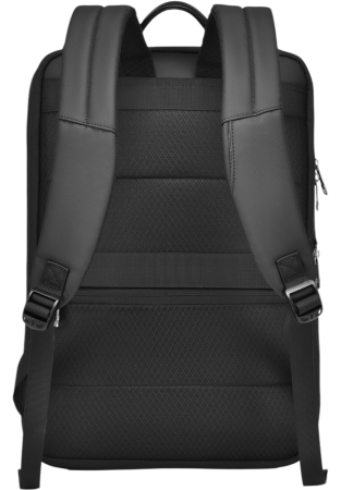 Rucsac business antifurt pentru laptop 15.6", Cracos®, carcasa dura impermeabila, cu port de incarcare USB, 45X9X30 cm, expandabila cu 6 cm, negru [2]