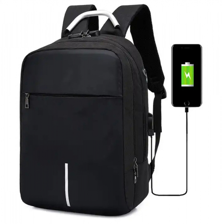 Rucsac de Călătorie Cracos, Negru – Antifurt, Port USB, Compartiment Laptop [3]