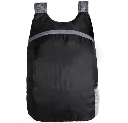Rucsac de cumparaturi foarte usor, Cracos, capacitate 20 litri, pliabil cu husa inclusa, negru [2]