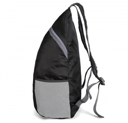 Rucsac de cumparaturi foarte usor, Cracos, capacitate 20 litri, pliabil cu husa inclusa, negru [3]