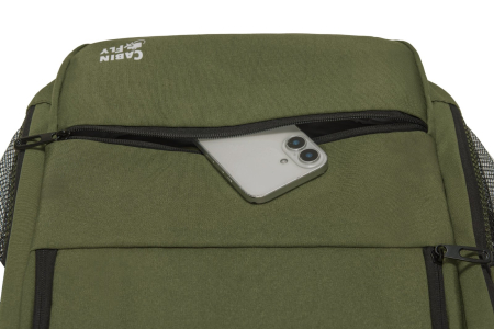 Rucsac extensibil CabinFly Aircruiser 40x30x15-20 cm verde pentru bagaj de mână gratuit în avion [7]