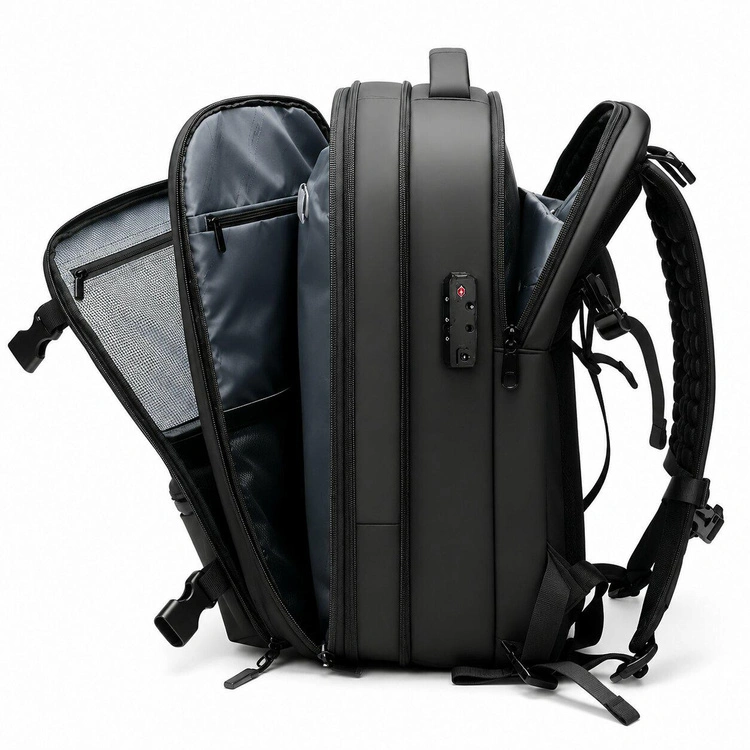 Rucsac extensibil Cracos cu compartiment vacuum, lacăt TSA, USB-C și pompă electrică inclusă [1]